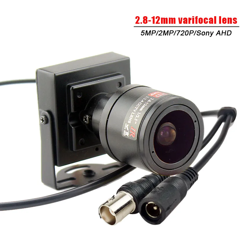 2 8 12 мм варифокальный объектив 5MP мини AHD камера HD 1080P 2MP Sony IMX323 1.0mp сенсор Ahd микро