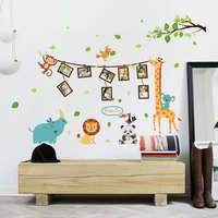 animal photo frame childrens room wall stickers living room bedroom nursery decoration wallpaper pvc detachable wall stickers