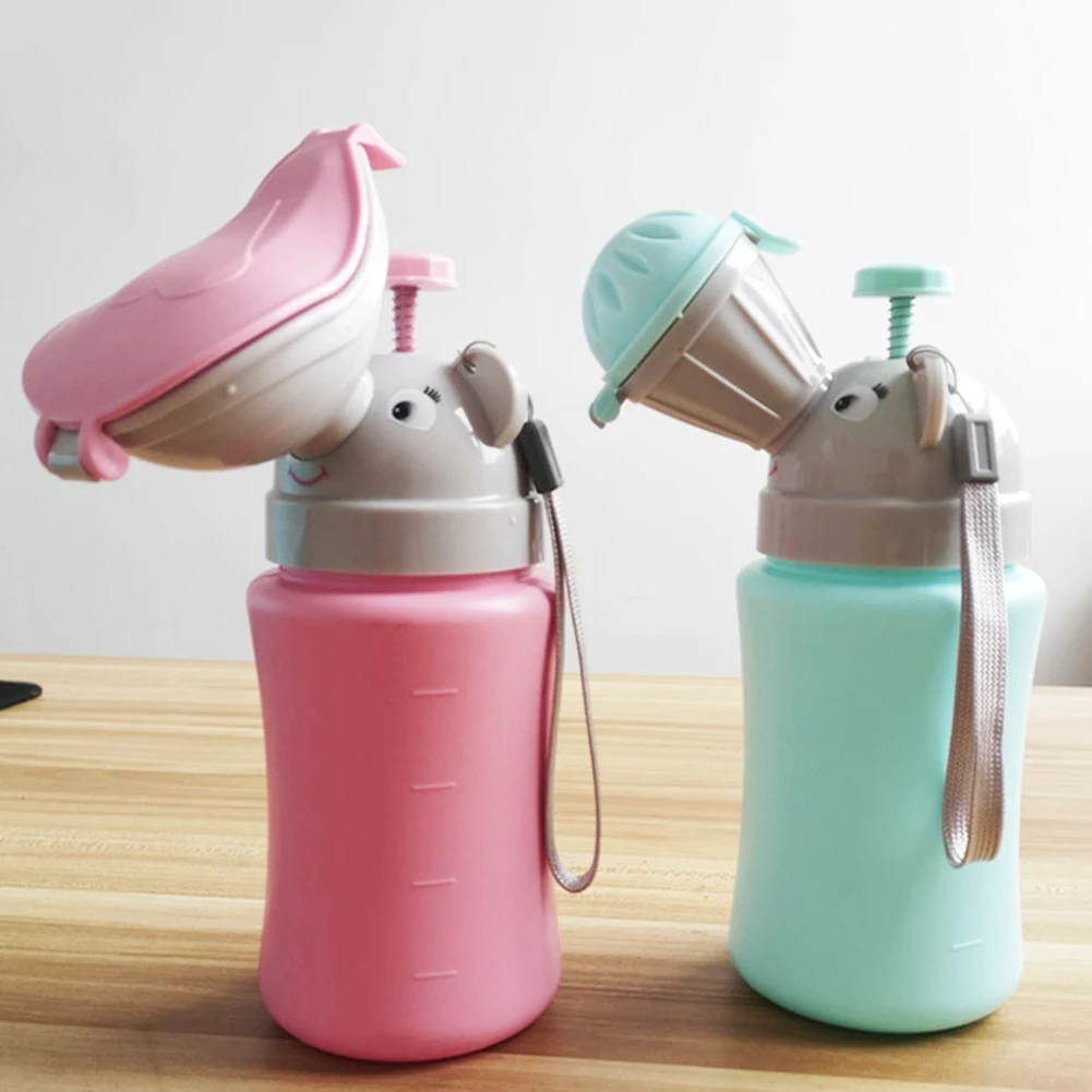 

Boys Girls Outdoor Travel Toilet Training Sealed Portable Baby Potty Car PP Hygiene Urinal Cute Safe Press Button Kids