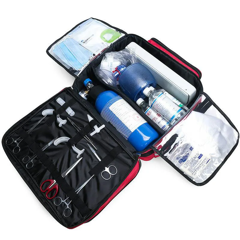 

Empty First Aid Kit Refrigeratible Bag Waterproof Multi-function Reflective Messenger Bag Family Travel Emergency Medical Bags