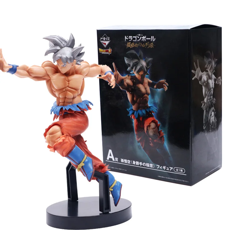 Style B With Box Жемчуг дракона Супер Saiyan воины Сон Гоку фигурка игрушка ультра инстинкт Gokou серебряные волосы скульптуры большой BWFC модель куклы - Цвет: Style B With Box