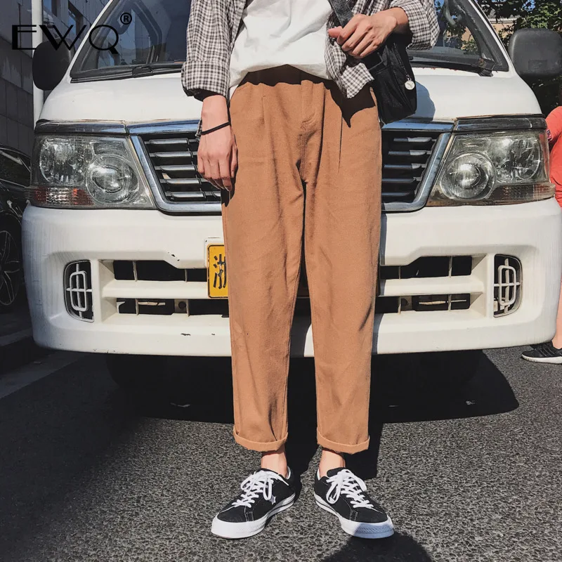 EWQ/мужская одежда 2020 Новое поступление Осенние повседневные Прямые брюки до