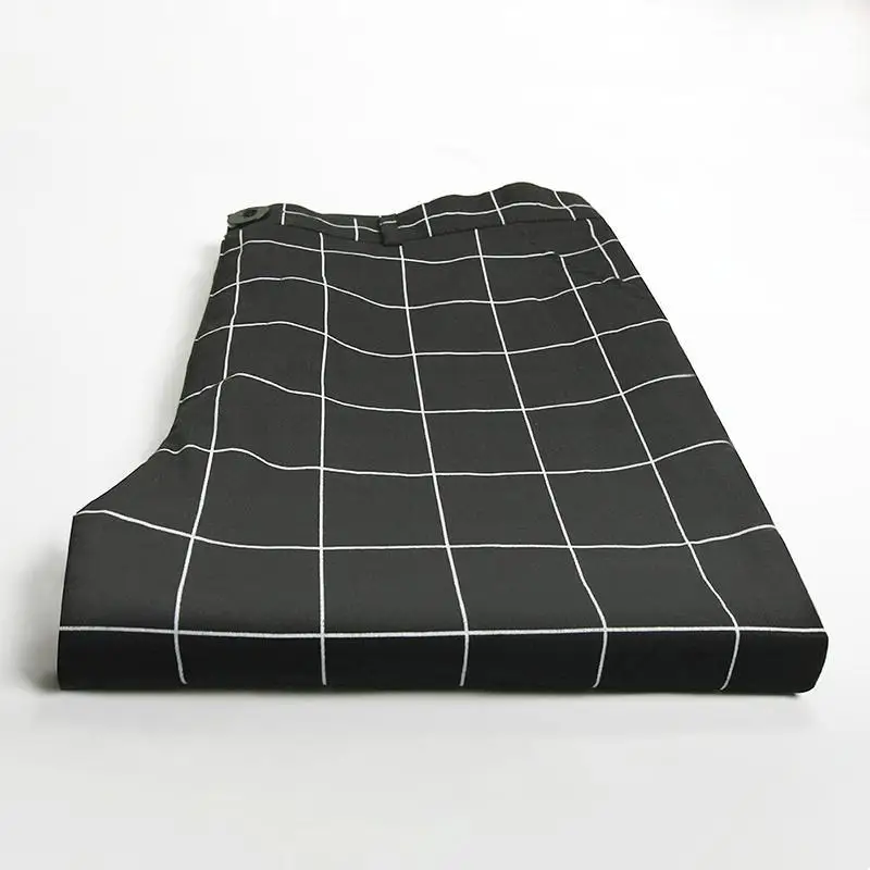 

Men Plaid Pencil Pants Casual Formal Skinny Trousers Office Wedding Business