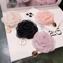Fashion lady lady mobile phone holder bracket suitable for iphone samsung redmi realme vivo mesh flower arm mobile phone holder
