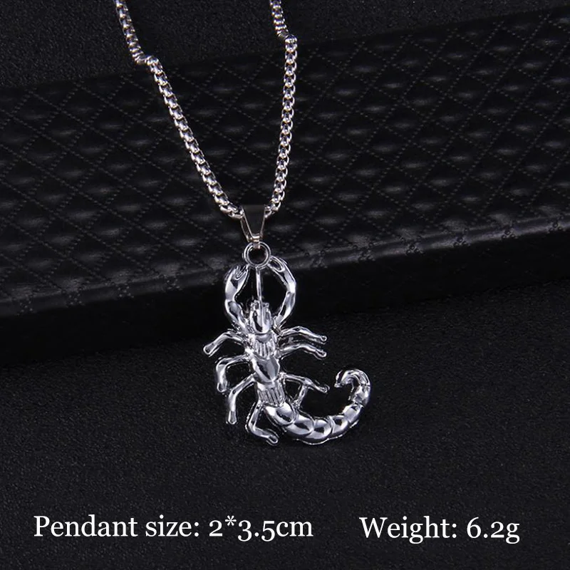 

Necklace for Men Male Pendant 12 Constellation Scorpio Necklace 2021 Fashion Vintage Jewelry Wholesale Items