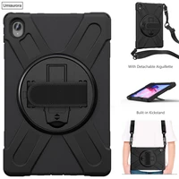360 degree rotatable with kickstand cover for lenovo tab p11 tb j706f p11 11 tb j606f tablet case hand strap shoulder strap