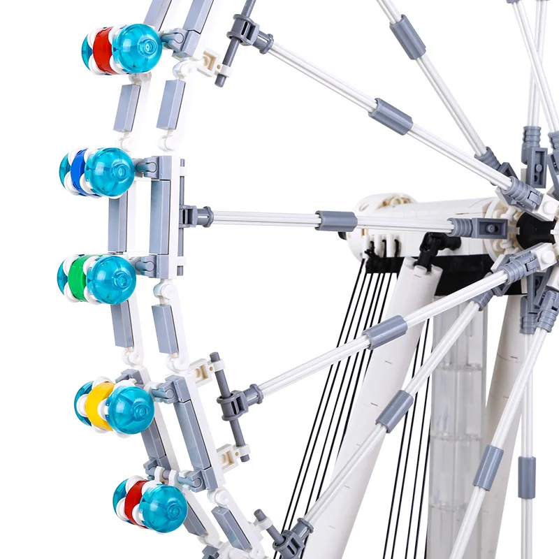 

Ideas Model Bricks 1528Pcs Street Bricks View London Eye Modular Bricks Ferris Wheel Model Building Blocks 6215 Amusement Park
