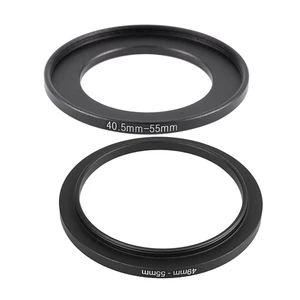 2Pcs Replacement Camera Metal Filter Step Up Ring Adapter - 49Mm-55Mm & 40.5Mm-55Mm