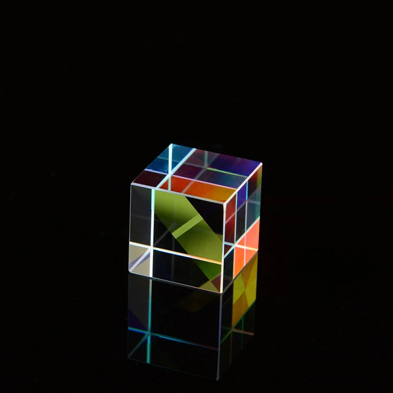 

20*20*20mm Color Prism Cube with Light Box a Prisme Gift from Optical Science Prisma Ornaments Free Fashlight
