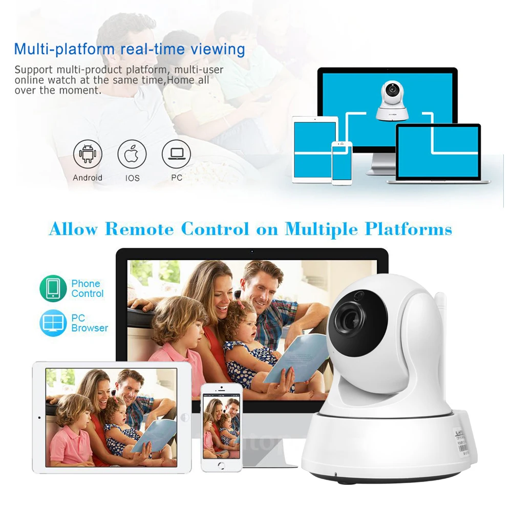IP-камера видеонаблюдения HD 1080P 2 МП ночное видение | Безопасность и защита