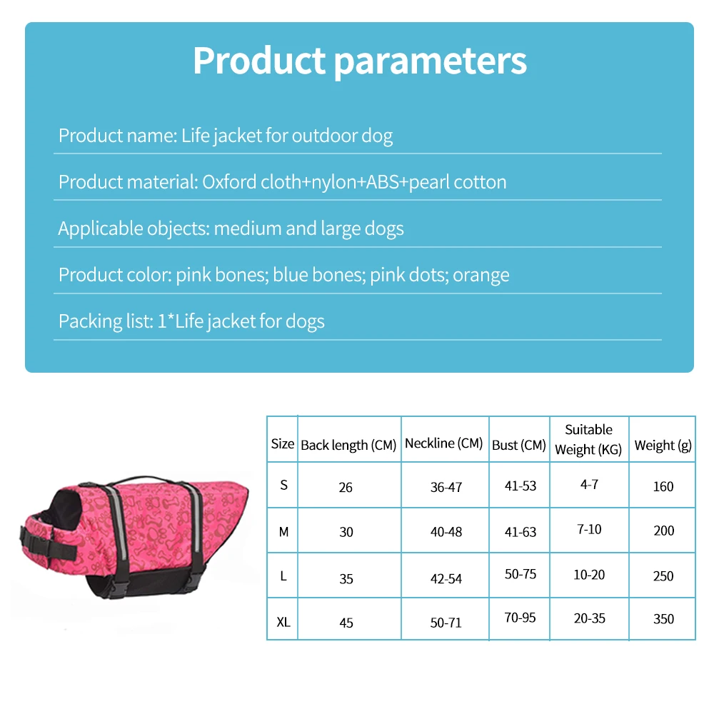 

Dog Vest Safety Life Jacket Puppy Big Dog Clothes Vest T-Shirt Save Summer Printed Pet Safety Clothes Dog Swimwear Swimming Suit