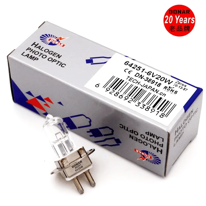 Лампа DONAR DN-38918 64251 hlx 6 в 20 Вт hlx64251 6V20W PG22 ophthamic лампа Zeiss keовощечистка микроскоп
