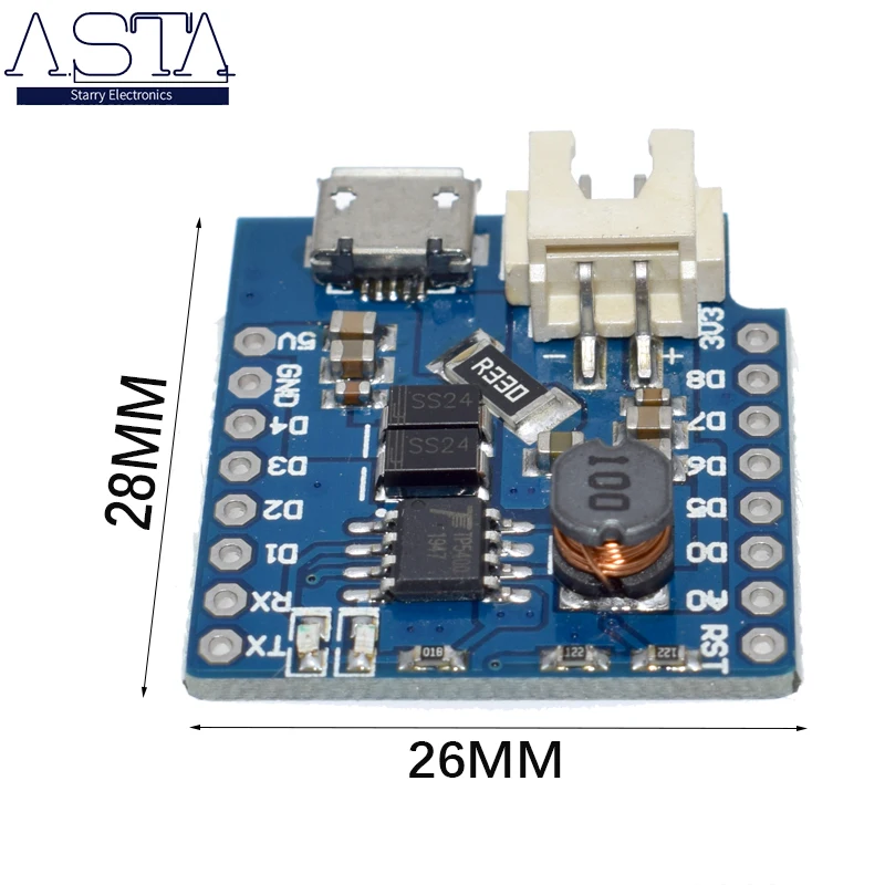 Защита аккумулятора V1.1.0 V1.2.0 Для WEMOS D1 Mini зарядка и усиление одной литиевой