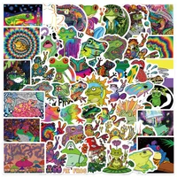 103050pcs cartoon psychedelic aesthetic frog stickers colorful animals fridge guitar skateboard travel suitcase phone kids