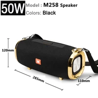 new m258 high power 50w wireless portable bluetooth speaker subwoofer stereo tws music center can play for a long time som