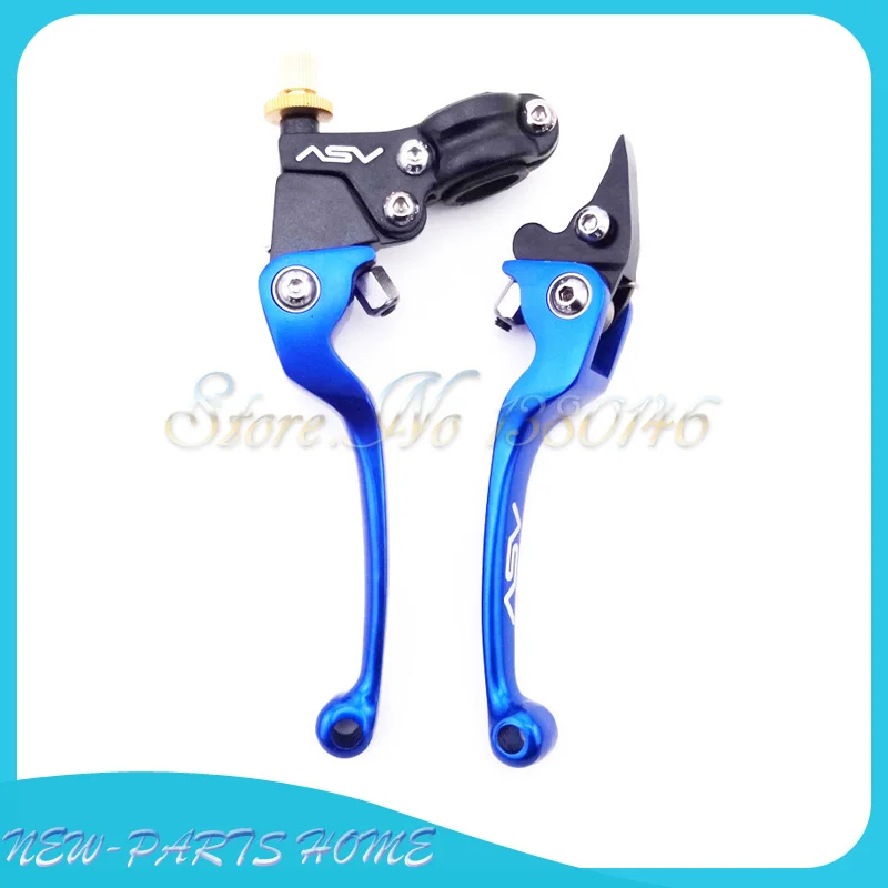 Алюминиевый синий ASV складные сцепные ручки для мотокросса мотоцикла Atv pit dirt bike