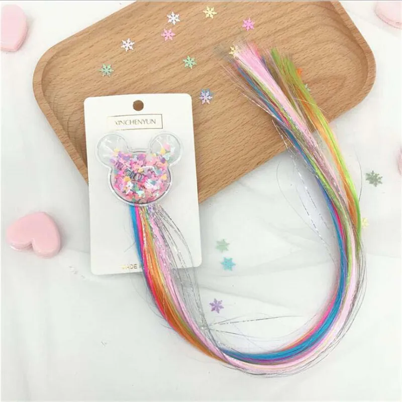 Блестки для волос аксессуары разноцветный галстук бабочка заколки детей