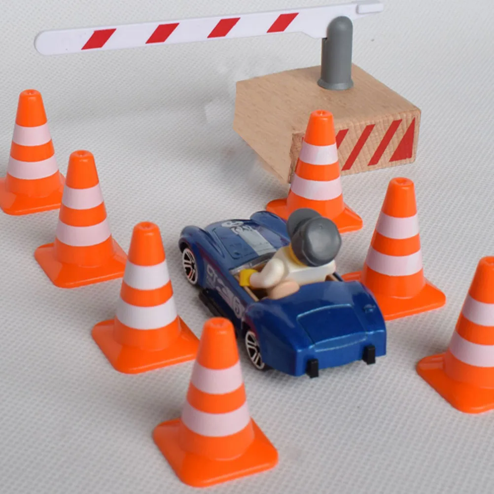 7/14pcs Mini Plastic Traffic Road Cones Toys Training Roadblock Signs Children Educational Toy Kindergarten Teaching Aids | Игрушки и