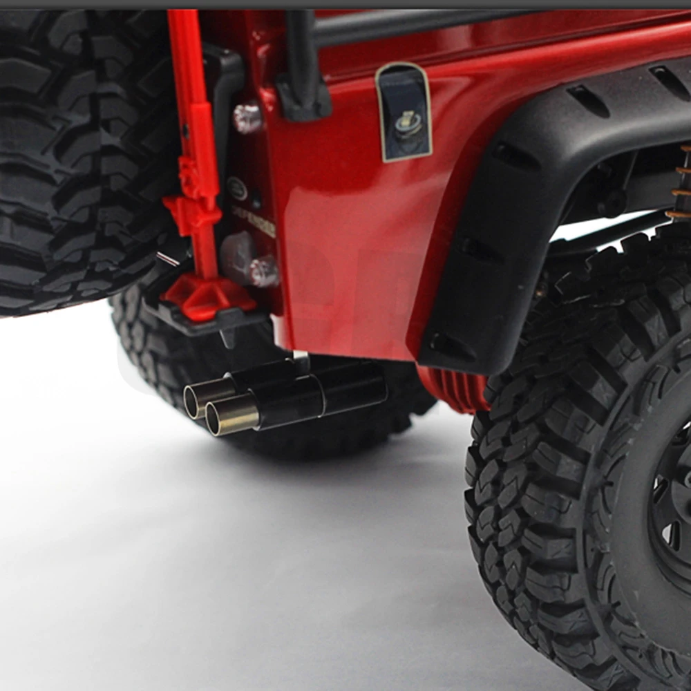 Metal Single Double Exhaust Vent Pipe For 1/10 RC Crawler Car TRX4 RC4WD D90 D110 Axial Scx10 90046 CC01 JIMNY TF2 VS4 | Игрушки и хобби