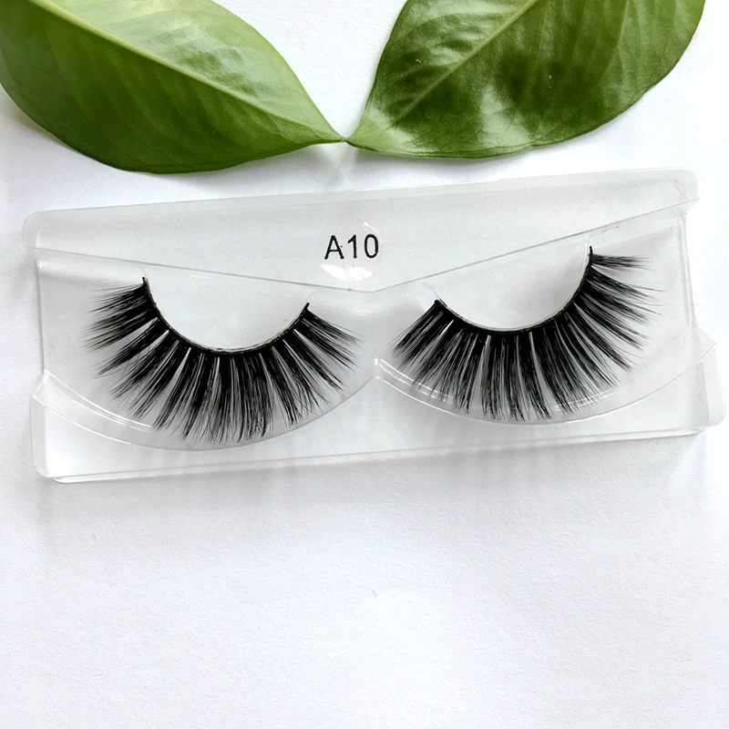 Натуральные черные длинные блестящие накладные ресницы для наращивания