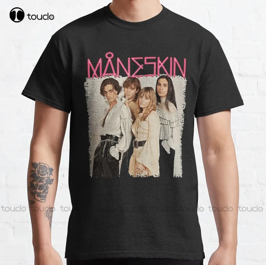 

The Official Merchandise Of Måneskin - Maneskin Classic T-Shirt Shirt Printing Fashion Funny New Custom Aldult Teen Unisex Tee