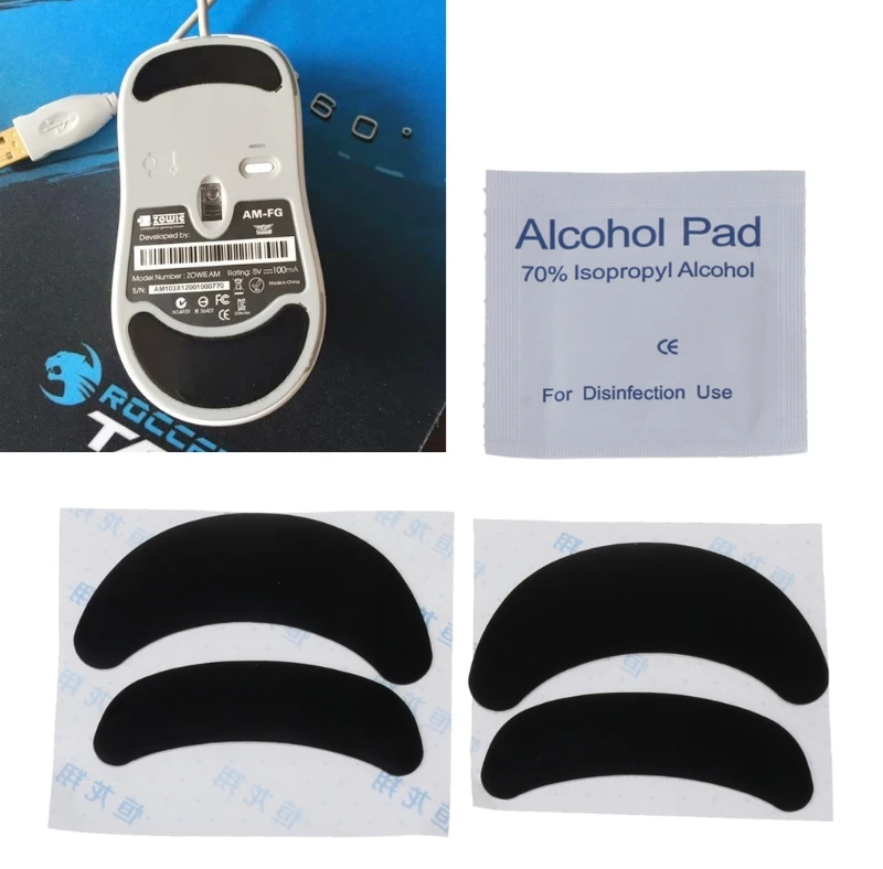 

W3JD 2Pcs 0.6mm Thickness Mouse Feet Mouse Skates For ZOWIE AM ZA11 ZA12 FK1 FK2