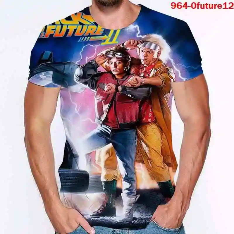 

New Fashion Back To The Future Men Summer T-Shirt Casual Harajuku Movie 3D T Shirt Cool Tops Male Casual Streetwear Tee