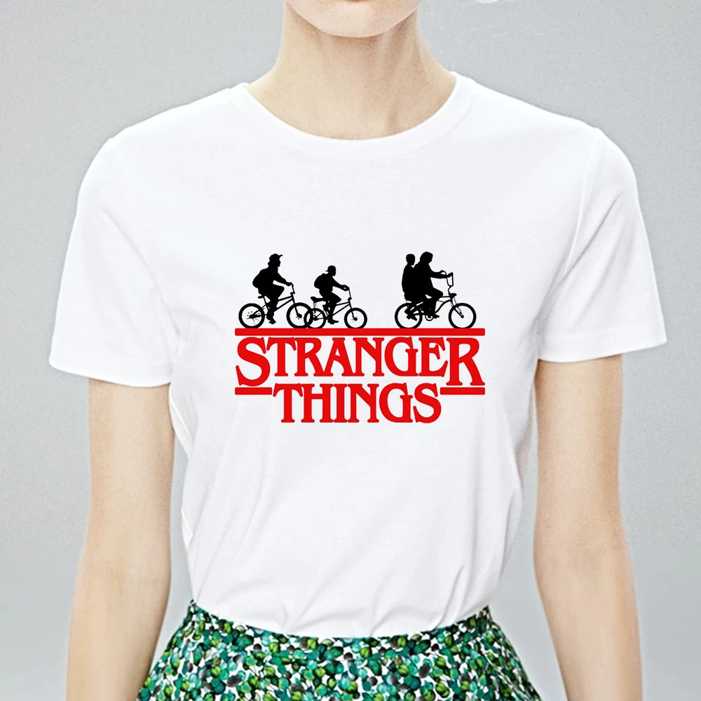 Футболка с монограммой Stranger Things Fun летняя модная футболка принтом Goth оверсайз