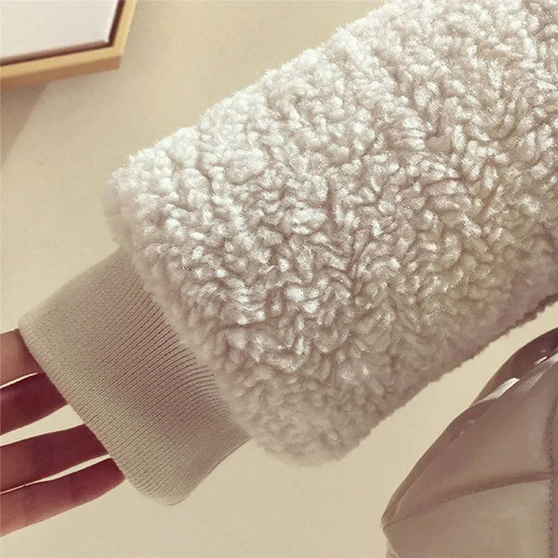 Женское пальто высокое качество плюшевое повседневное овечья шерсть утолщенное