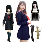 Косплей Костюм Аниме Jigoku Shoujo Enma Ai, школьная девушка, Матросская форма, юбка, платья на Хэллоуин