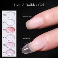 vendeeni 15ml uv poly extension builder nail gel polish 6 colors pink clear nail extension thick quick building gel for nail art
