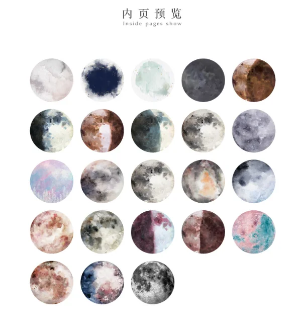 920 шт./лот оптовая продажа Наклейка Moon Inn Boxed наклейки планеты Декоративные Васи