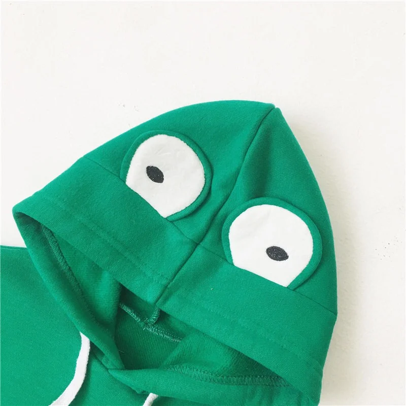 DAILOU New Cartoon Cute Frog Shape Baby Clothes Boy Triangular Fart Hooded Romper Kid 2020 |