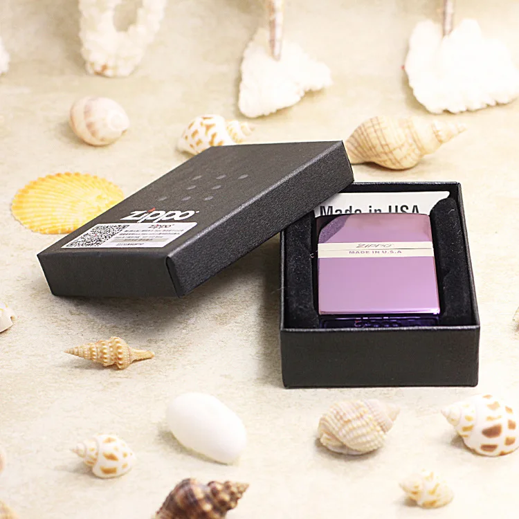 

Genuine Zippo oil lighter copper windproof Blue ice carving cigarette Kerosene lighters Gift With anti-counterfeiting code