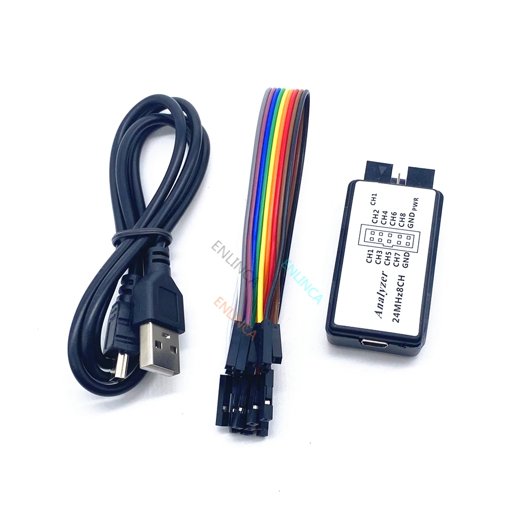 USB логический анализатор 24 МГц, 8 каналов, 24 м/секунды, логический анализатор, отладчик для логического анализатора ARM FPGA, логический анализатор 24 м, 8 каналов