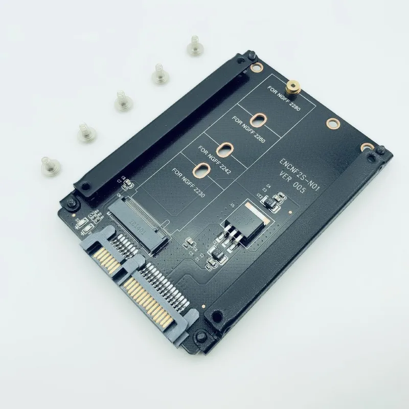 H1111Z Add On Card M.2 to SATA M2 to SATA Adapter M2/M.2 SATA Adapter M2 NGFF B+M Key Metal Case for 2230 2242 2260 2280 M2 SSD