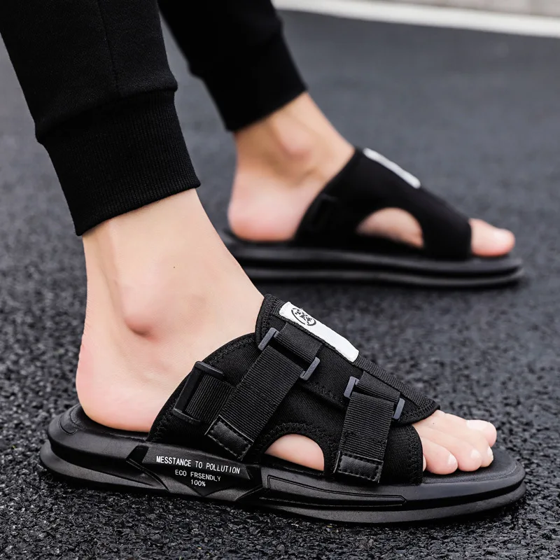 LIMEIKE Модная обувь для отдыха Мужские босоножки базовые с ремешком спереди и сзади