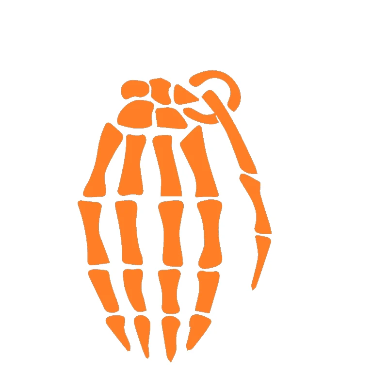 EmpireYing Death Skull Symbol Terror Finger Bone Grena de Funny Car Sticker Window Bumper Kayak Decor Vinyl Decal Gifts 8 Colors |