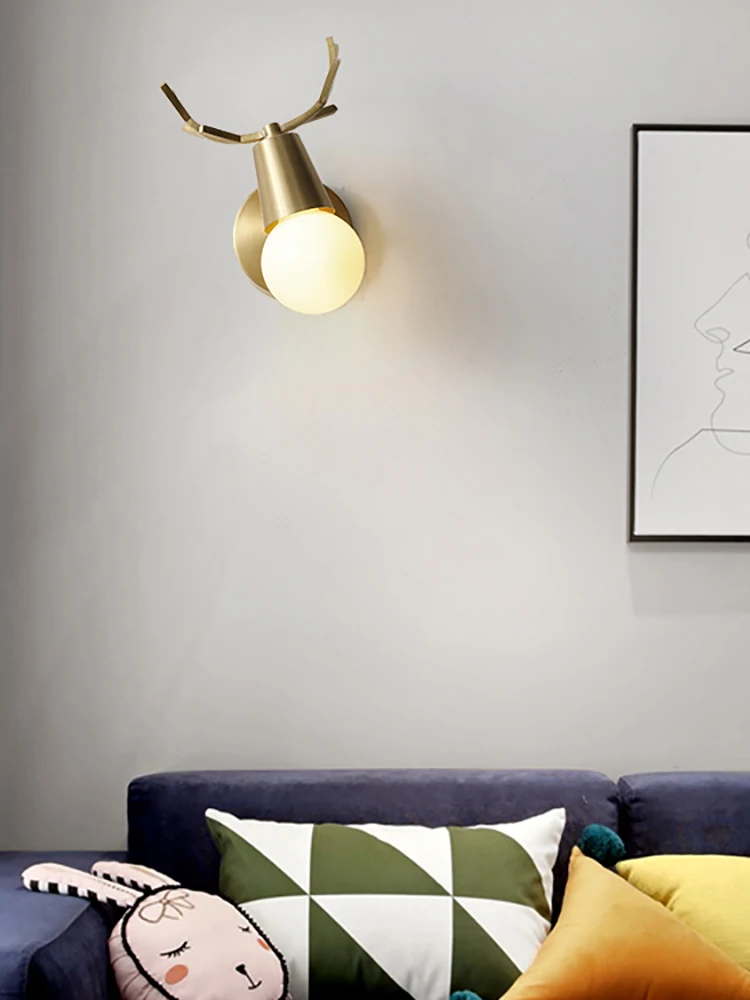 MOONSHADOW Настенные светильники Светодиодный Полный латунь Регулируемый