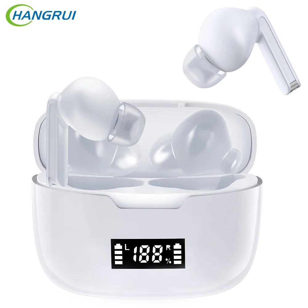 

Беспроводные наушники Hangrui, Bluetooth 5,0, TWS-наушники с цифровым дисплеем, Беспроводные водонепроницаемые спортивные стереонаушники с басами