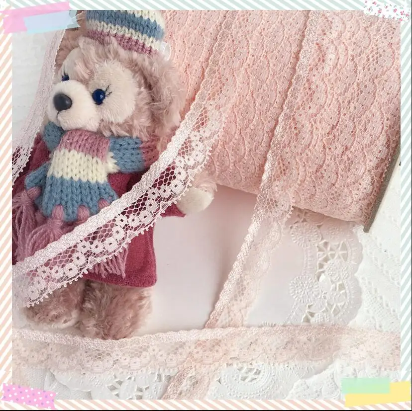 10 метров Цветочная черная розовая кружевная вышивка отделка Аксессуары для