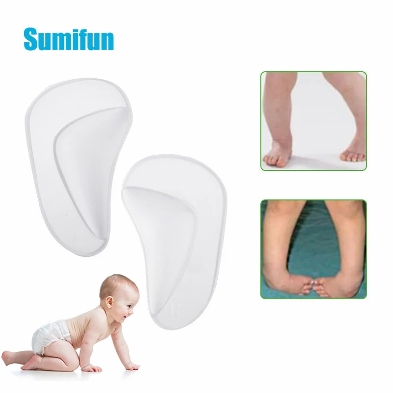 

1Pair Silicone Gel Orthopedic Insoles for Children Baby Flat Foot Arch Support Orthotics Flatfoot Corrector Kids Shoe Pads