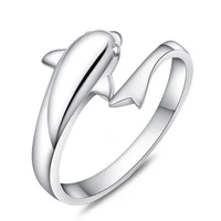 classic accessories silver color rings open dolphin rings for women new mothers day bridesmaid gifts