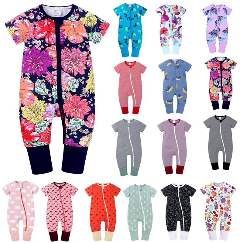 

Baby Rompers Short Sleeve Infant Jumpsuit Newborn Clothes Summer Bottoming Climbing Suit,Baby Girl Boy Onesie Clothing 2-24M