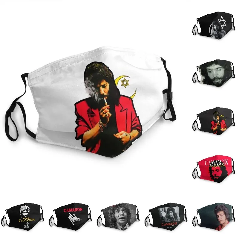 

Island Shrimp Mask Anti Haze Dustproof Camaron De La Isla Flamenco Singer Face Mask Protection Cover Respirator Mouth Muffle