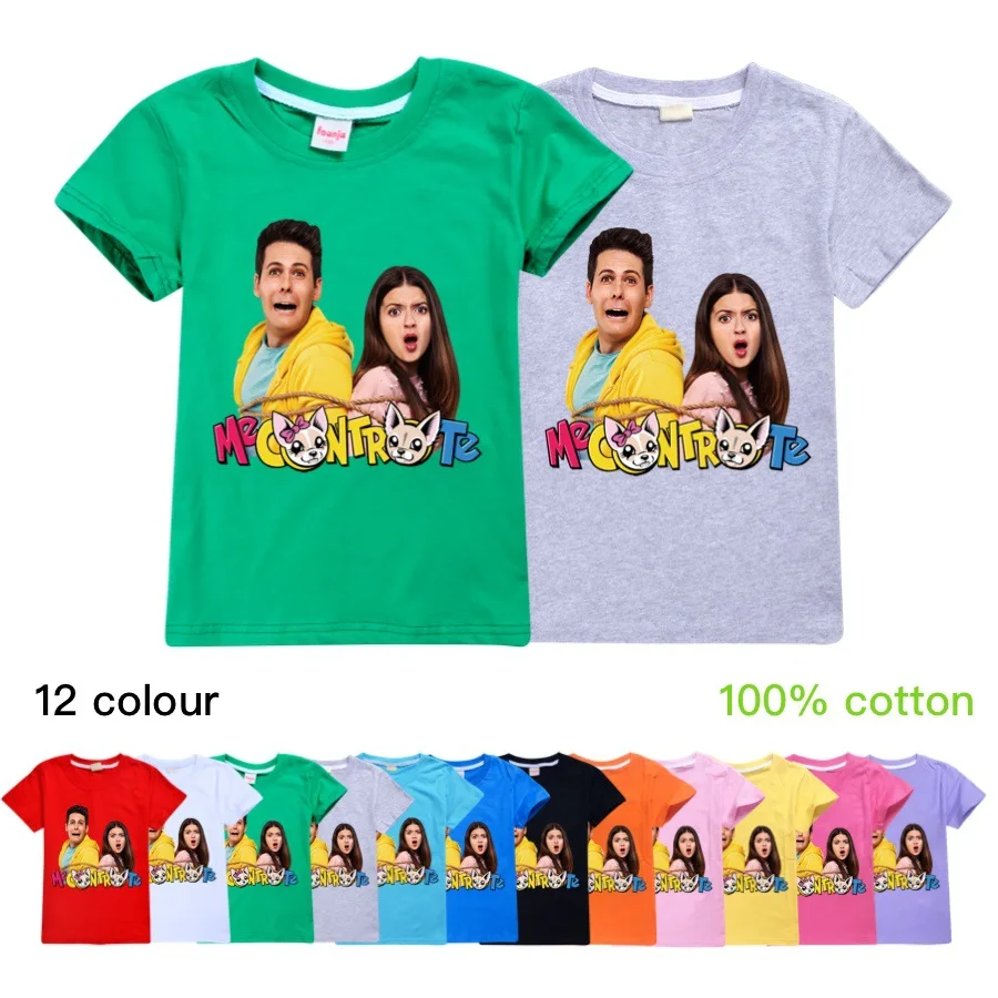 

New 2020 Fashion Me Contro Te Pure Cotton Summer Wear Casual Tops Boys and Girls CHILDREN'S Short-sleeved T-shirt Kids Clothes