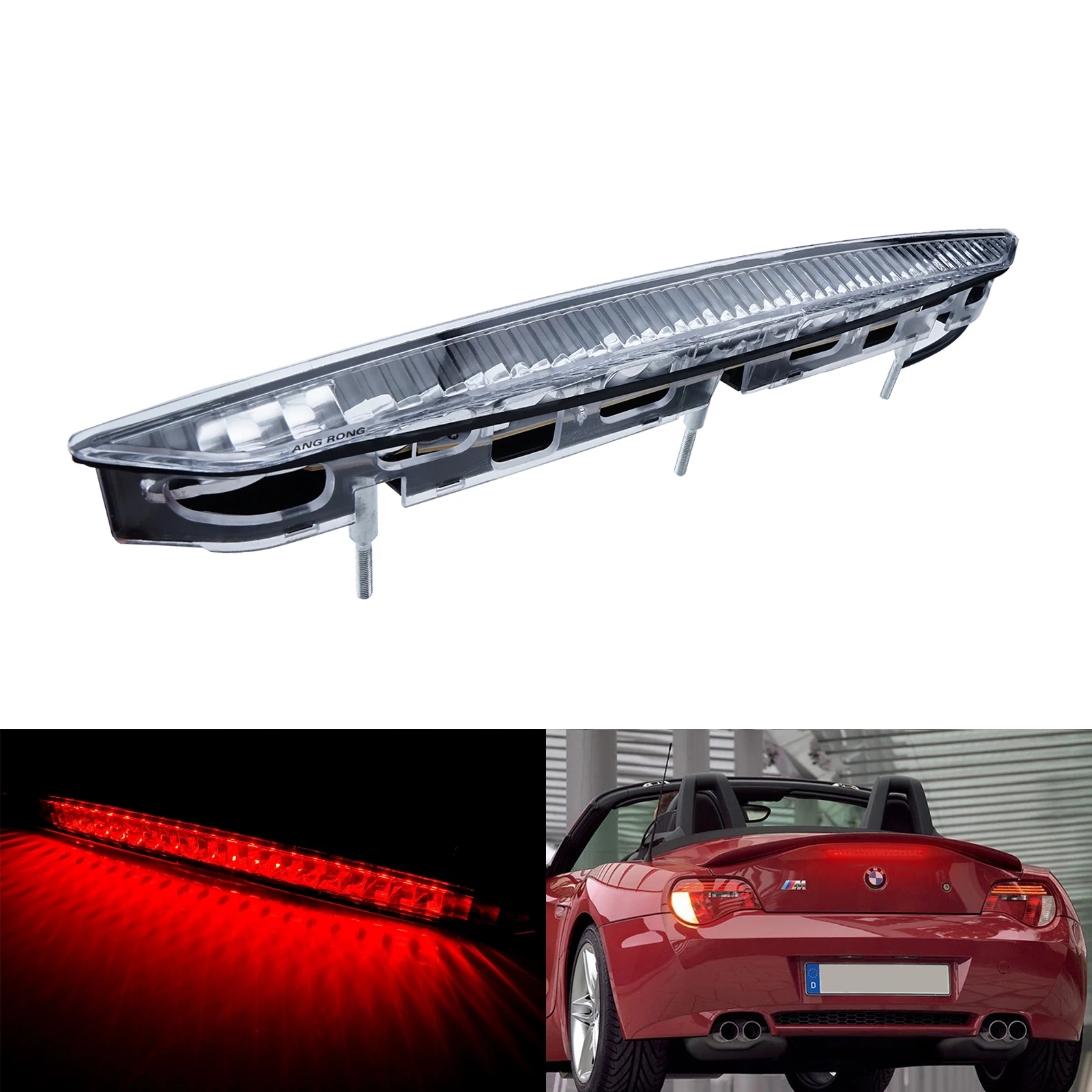 Светодиодный стоп светильник ANGRONG с прозрачными красными линзами для BMW Z4 E85 2002