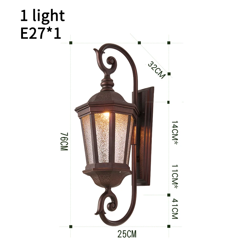 Наружные настенные бра для садовых ворот балкон наружный настенный светильник E27