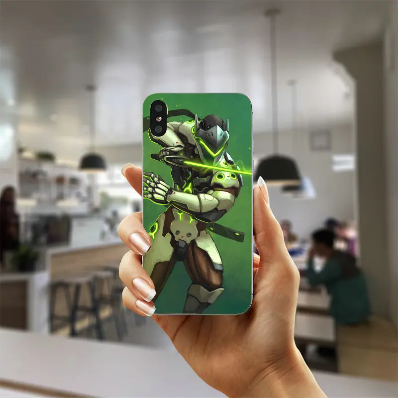 Picture 11 Мягкие силиконовые чехлы Genji Overwatchs для iPhone X XR XS Max 10 7 6 6s 8 Plus 4 4s 5 5S SE 5C - Цвет: Picture 11