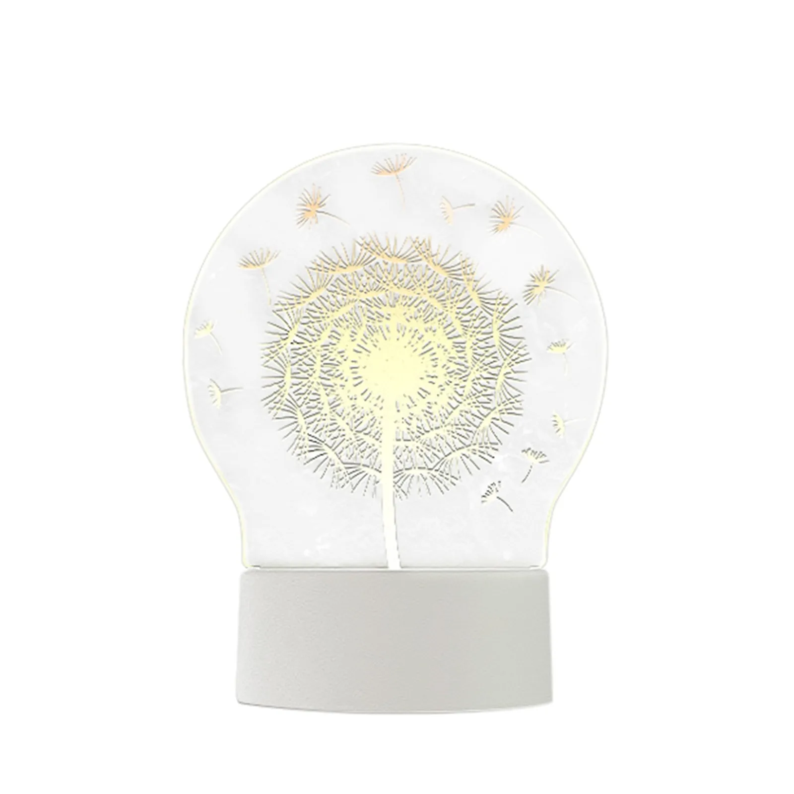 

3D USB Acrylic Night Light LED Table Desk Bedroom Decor Gift Warm White Lamp